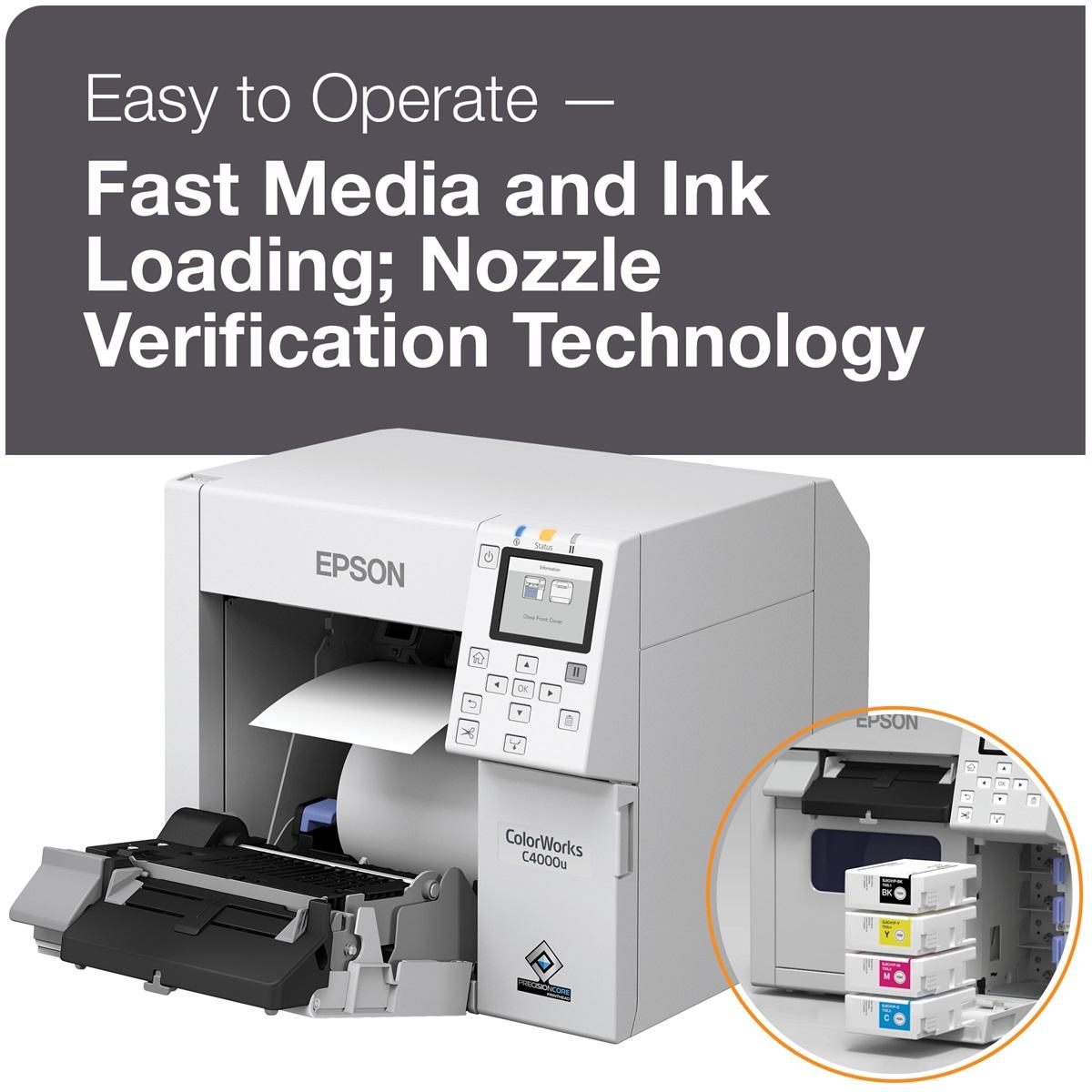 EPSONコピー機 Epson ColorWorks C4000 Label Printer, Vivid Data Group