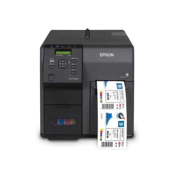 Epson ColorWorks C7500G, 4"Color Label Printer w/Cutter Color Inkjet